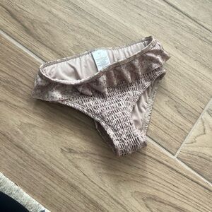 Jamie Kay Floral Ruffled Diaper Cover - Light Brown